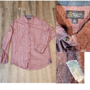 Men's Button Down Shirt Men's Button Down Casual Shirt Maroon Large Men's Dress